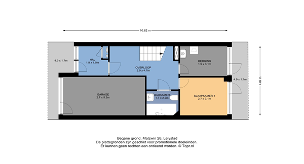 Plattegrond - Malzwin 28, 8223 XG Lelystad - P 1.png